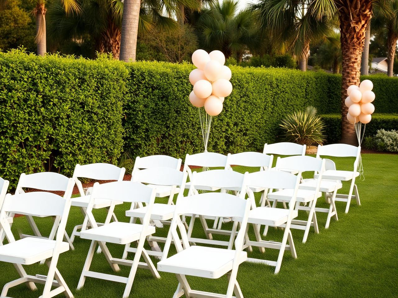 10 White Folding Chairs rental in Orlando, Florida