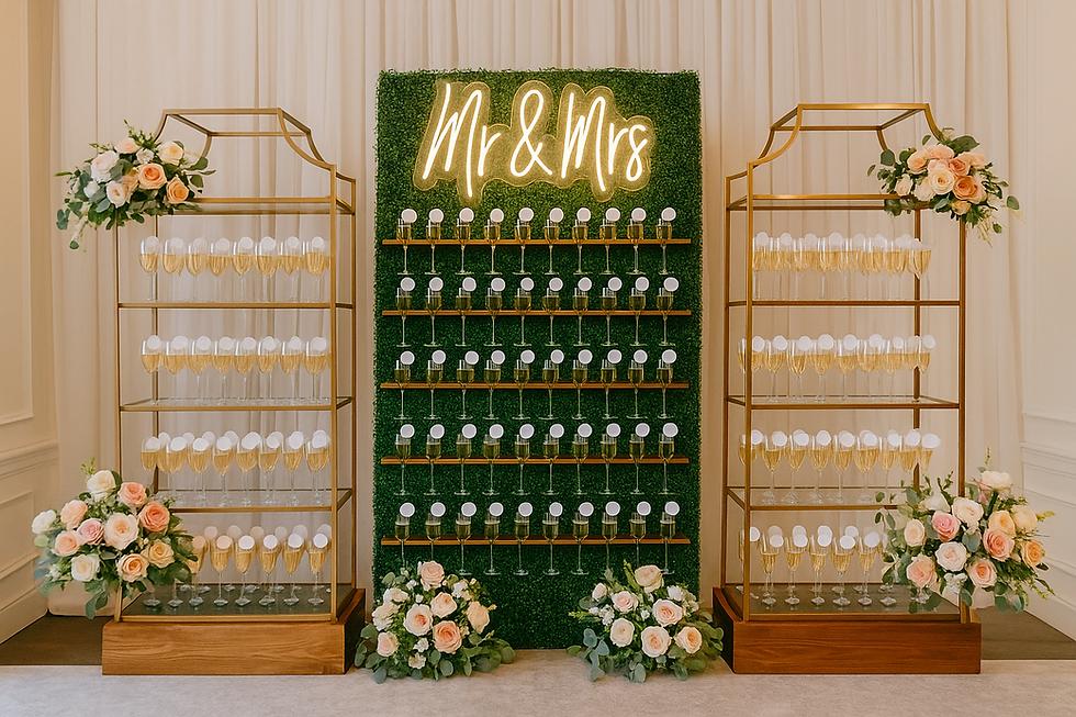 Greenery Champagne Wall & Gold Shelves rental in Orlando, Florida