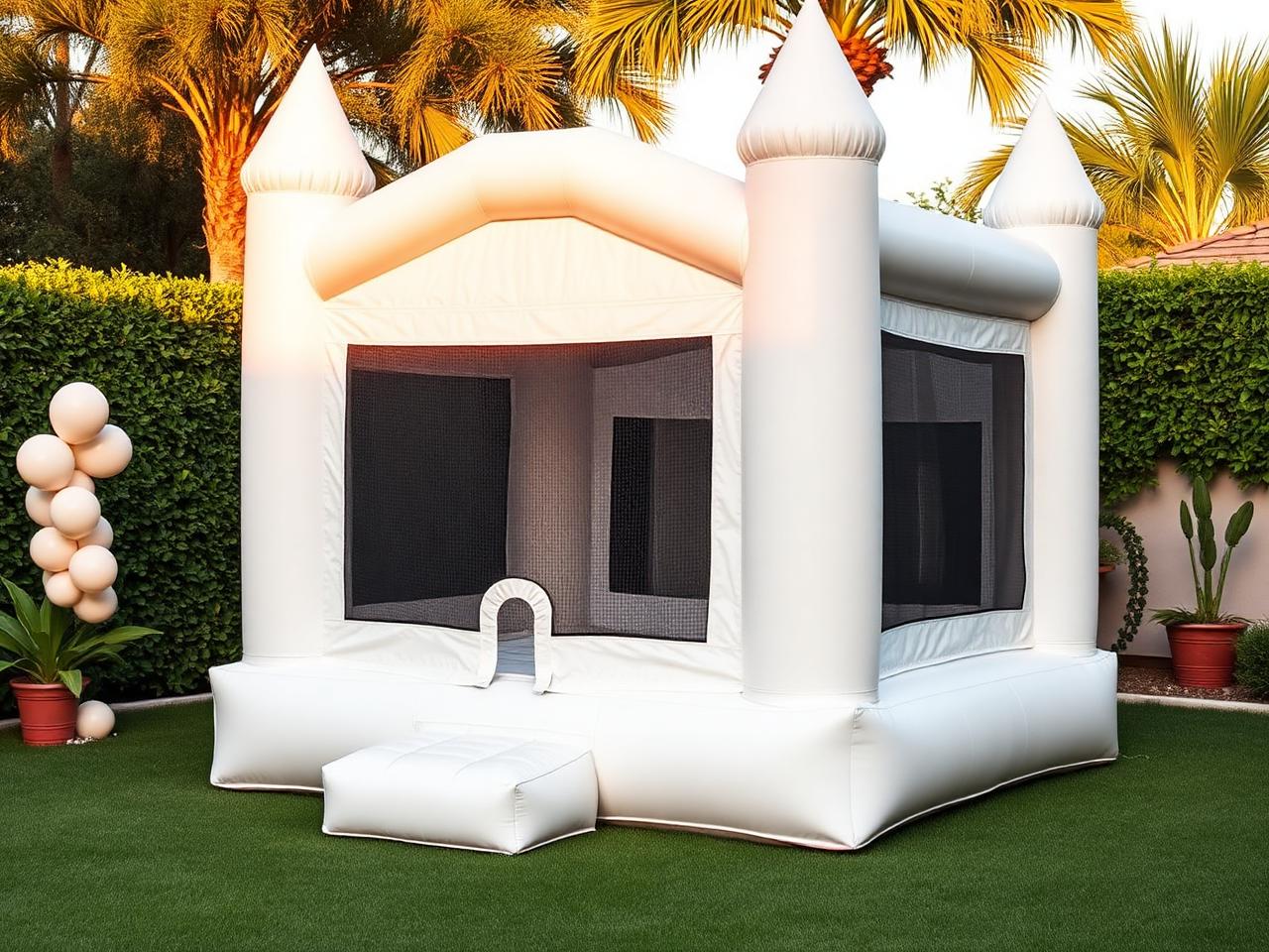 Modern White Bounce House rental in Orlando, Florida