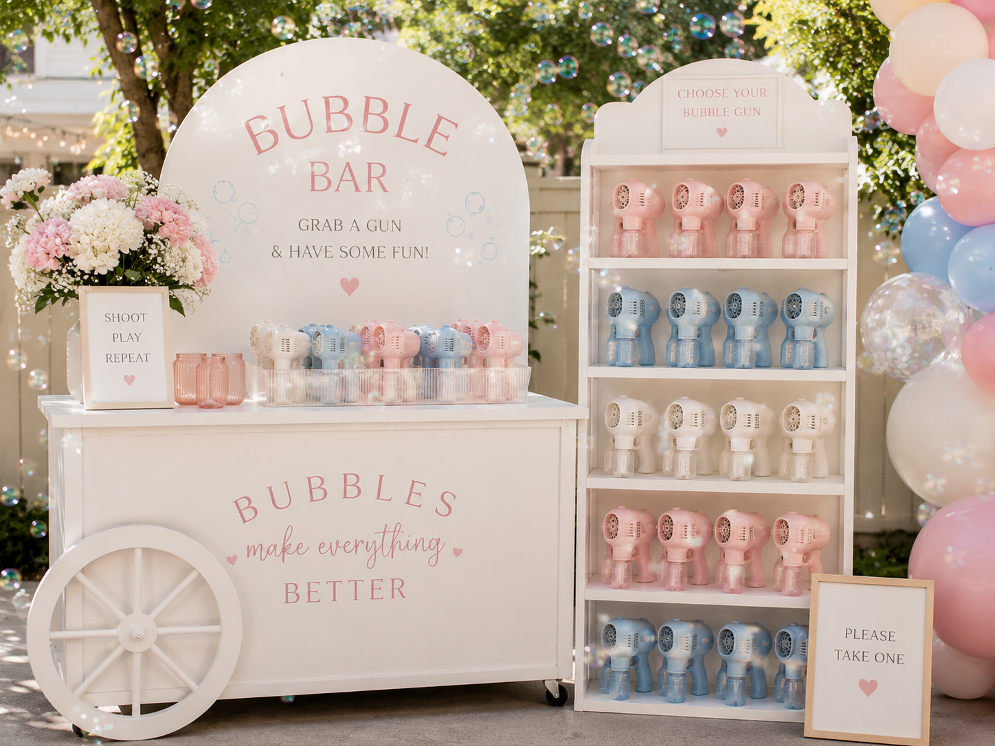Bubble Bar Cart and Shelving Station rental in Orlando, Florida