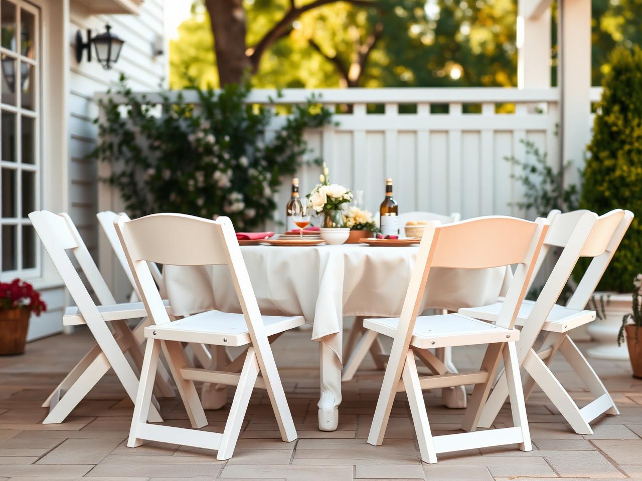 10 White Folding Chairs rental in Orlando, Florida — photo 2